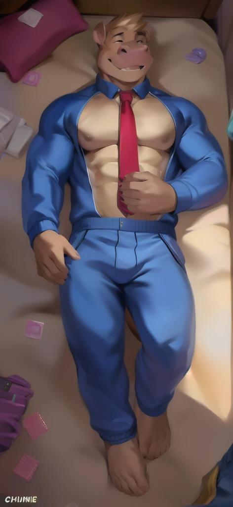     alone, Male tall    , Big torso    , Sleep on the floor   , Free room  , lots of condoms ,  one hand holding on the edge of the pants.,hippo labrador​ ,Crocodile tail  ,  blue Tracksuit soldier ,     overload   ,     tie the muscles  ,   happy sexual e...