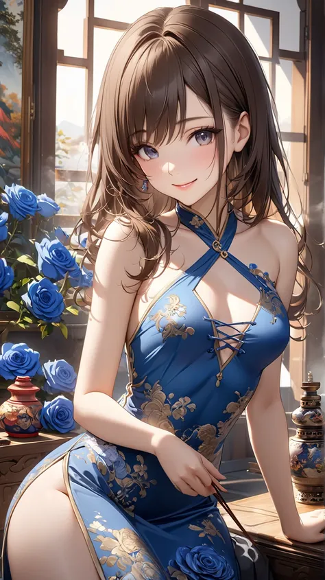 ((  TOP QUALITY)),(  ultra high resolution),(  very detailed),(  Detailed Explanation ),((  best CG  )),(  BEST ARTWORK  ), Ultra-precise art,  Amazing Painting Art,(Exquisite art:1.5), a girl,18 years old,  a beautiful and well-groomed face , light makeup...