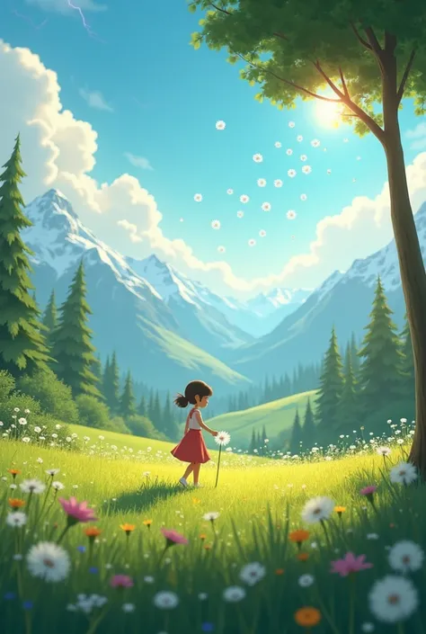 
Prompt for AI Animation Video:

Scene 1 – A Spring Meadow (20 seconds)
Setting: A vibrant, green meadow on a bright, spring day. The sun shines warmly over the landscape, casting soft light. White, fluffy clouds drift across the clear blue sky. In the dis...