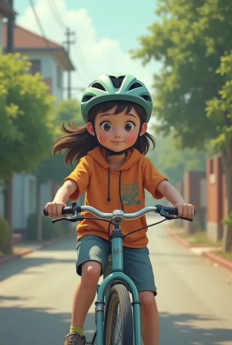 A 9th grade schoolgirl gets her dream bike from her parents and enjoys cycling around the street when she meets a poor boy who looks at the car and drives him around.. Coming to the boy's house ,  She is surprised to see him carrying his disabled little si...