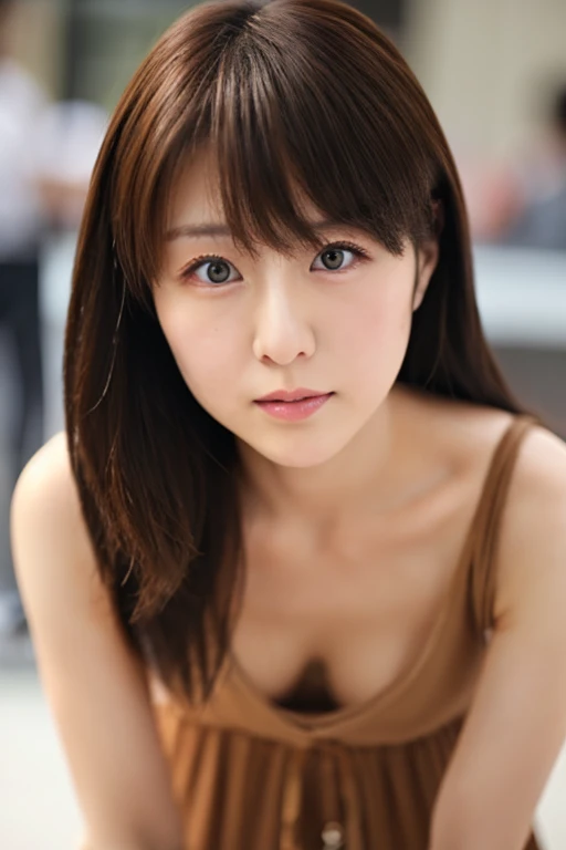 Top quality, realistic, perfect human body structure, very detailed, very delicate and beautiful, RAW photography, professional lighting, luminescence, depth of field, single focal, full body, Long Hair, Skinny Japanese lady, 30 years old lady, brown hair,...