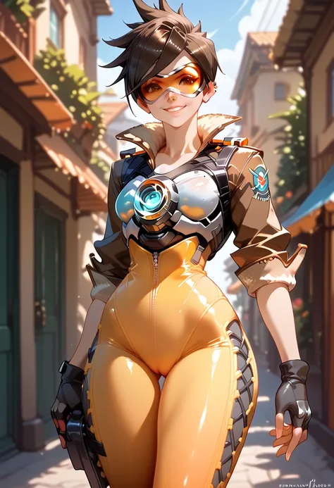  Masterpiece, Hi-Res, top quality,8k
(Tracer,overwatch)


(smile)
standing