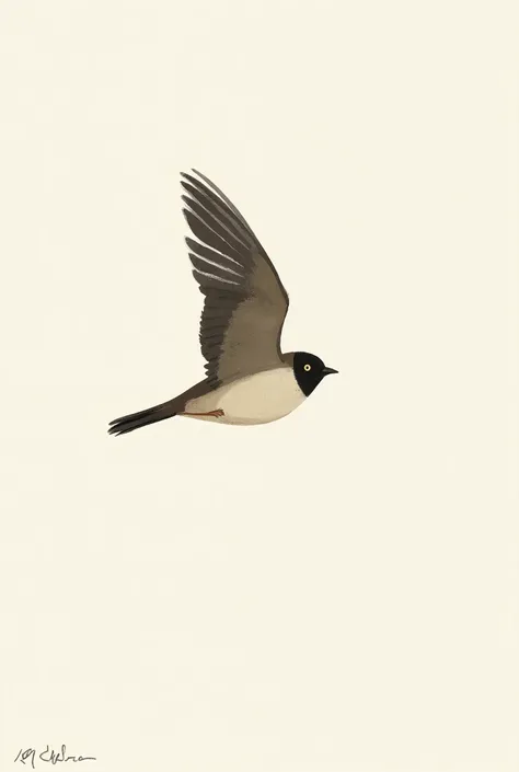 dans le style de (  Jon Klassen  ) A bird that flies 