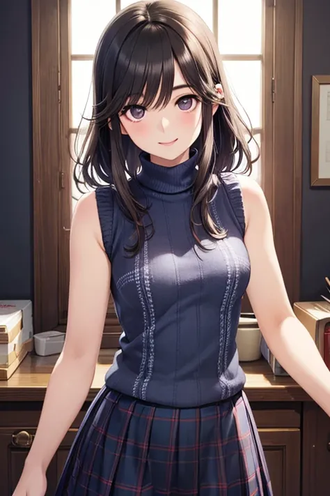 Takane Manaka, shiny brown long hair, beautiful brown eyes, smiling face, sparkling pupils, (fine grain), highly detailed eyes, highly detailed face, highly detailed eyes,, (masterpiece:1.2, best quality), 1 girl, cowboy shot,, 


cowboy shot,



 Hi-Res,I...