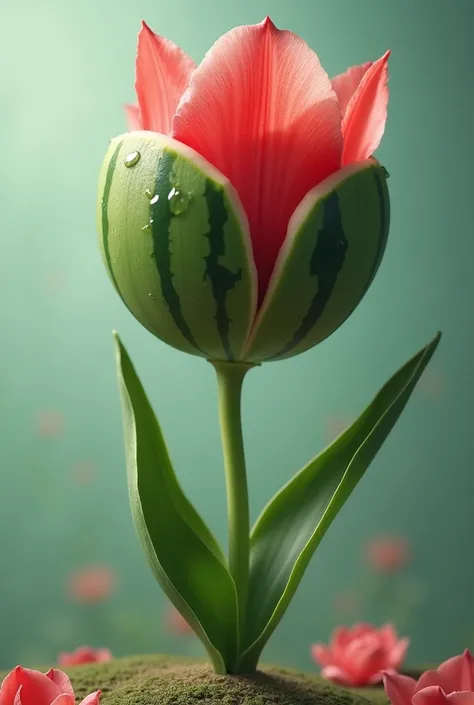 Connect a tulip with watermelon
