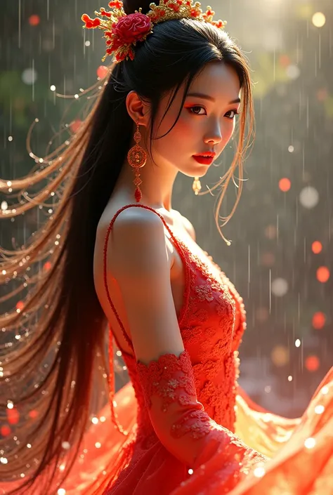 ร่างกายของเทพธิดาที่ nudeเปล่า งามสง่า เย้ายวน,  Chinese legend Goddess of libido ,  sexy,  Highly detailed goddess body ,  detailed face , Beautiful eyes , Lips, Beautiful Asian girl standing  ,ผมดำ,  Very Long Hair ,  Extra-long hair 2m, His long flowing...