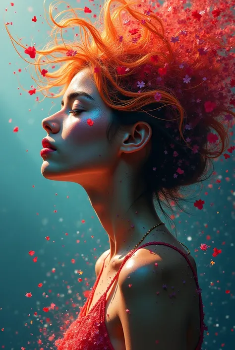  I am the most surreal thought that exists in my mind as a woman, with the characteristics of the traumas of my being , The colors are bright and they are not colors,  in my eyes the confusion of reality and fantasy  , Chaos shines everywhere but a woman's...