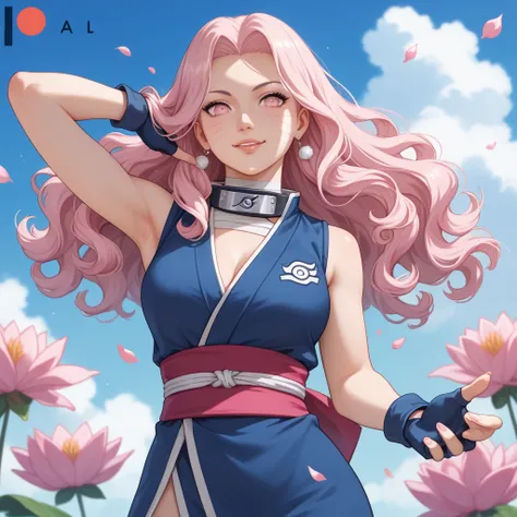 

My Naruto woman skin Kunoichi of 1.53 m ,  with pale skin and rosy cheeks.  Her pink, wavy hair falls down to the middle of her back,  with loose locks framing her face .  Her bright pink eyes reflect an unwavering calm .  
He wears a light and flexible ...