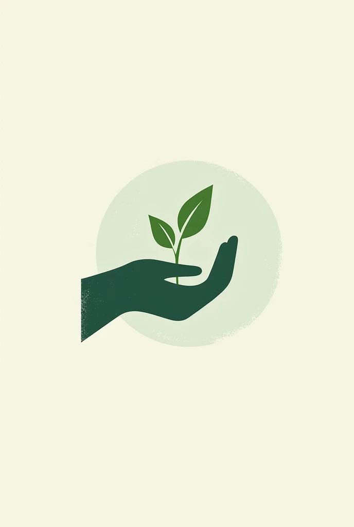 logo on recycling of a hand with a plant 