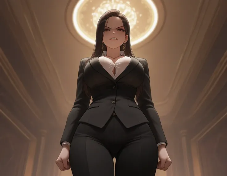 NSFW, LWRD, uncensored, Sukebe, hentai,In an unlicensed casino where protection fees have not been paid, a beautiful Mexican mafia lady dressed sharply in a high-end women's suit is throwing her head back in an arrogant, fearless stance, glaring at the sma...