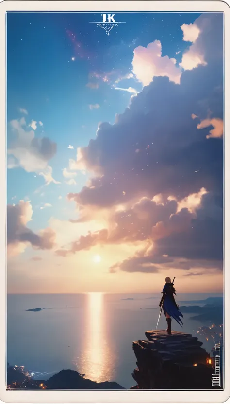 (8k, top quality, Masterpiece , Final Fantasy Style: 1.2),Atmospheric perspective, 8K, Very detailed, Accurate, Highest quality, masterpiece,タロットカード, エルフ