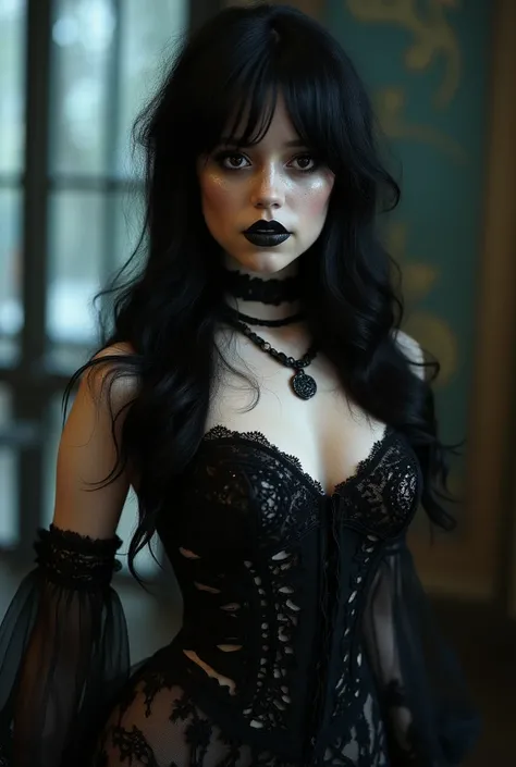 Stunningly gorgeous boxum goth girl