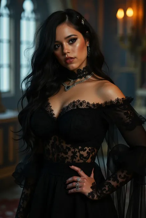 Stunningly gorgeous curvy gothic jenna ortega