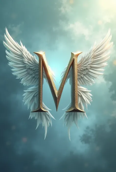 M letter with wings in both side