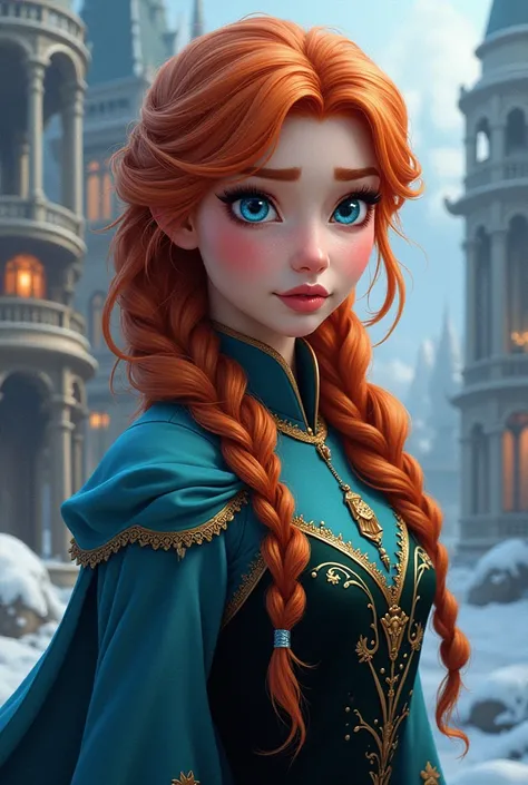 Make a fusion between Anna and Merida and Anastasia