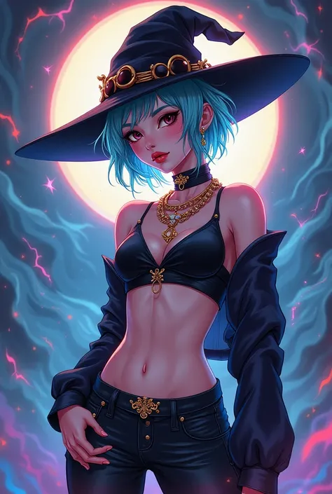 Bisexual Witch Anime Style Wearing Van