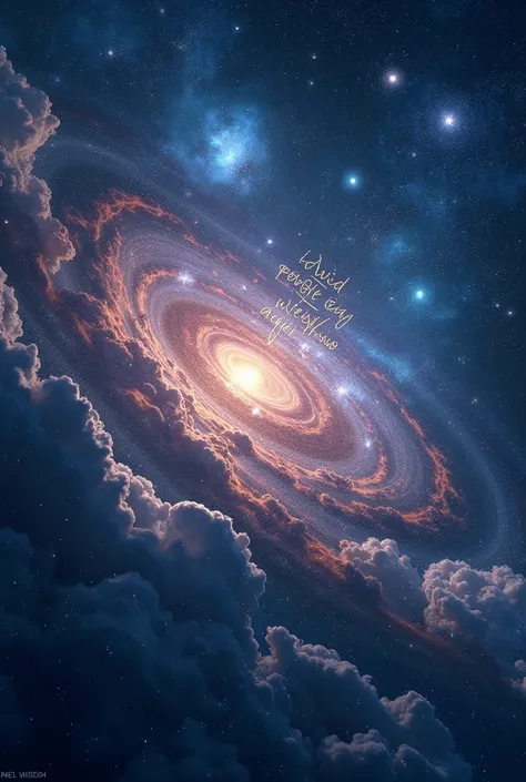 Image of a galaxy with stars and beautiful words, But may the beautiful words be in the form of stars