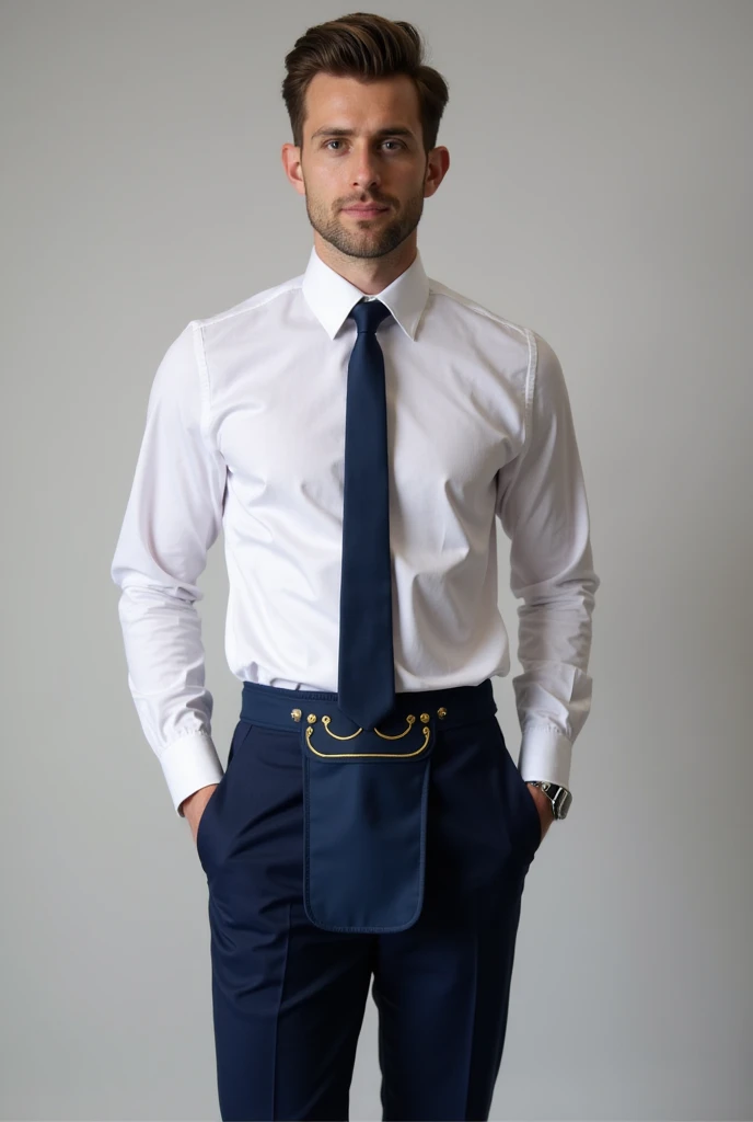 Waiter Uniform:
The waiter uniform exudes cleanliness and professionalism with a sleek white shirt paired with deep blue trousers or a skirt. Subtle golden accents, such as a tie or cuff details, add a refined touch. An optional dark blue apron with golden...