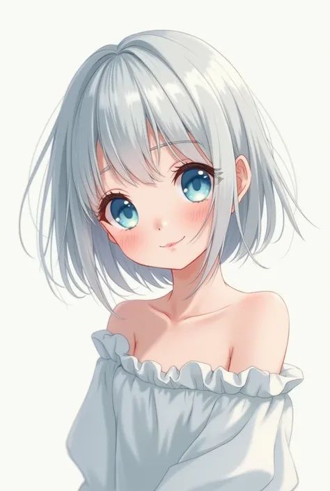  Silver Hair　Blue Eyes　 small　Cute girl　Defaults　 anime style