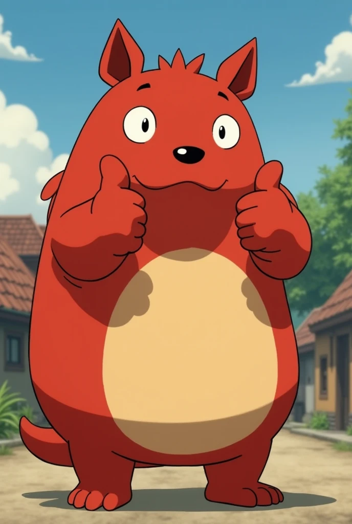 4K HDR image featuring Porco Rosso, From the Studio Ghibli movie, And that it appears showing its thumbs, As a symbol of OK.  But it has to be the character Porco Rosso, identical to the one in the movie 