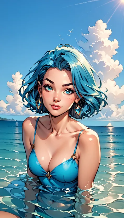 score_9, score_8_up, score_7_up, beautiful, perfect eyes, Ocean Blue girl