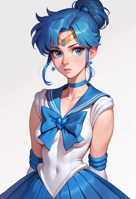 score_9, score_8_up, score_7_up, score_6_up, score_5_up, score_4_up, BREAK sailor mercury, circlet, blue hair, blue eyes, BREAK solo, magical girl, blue serafuku, BREAK crater,, 