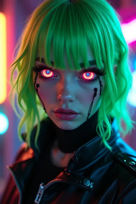 score_9, score_8_up, score_7_up, (best quality,high quality), masterpiece, amazing quality, best quality, ultra-detailed, 8K, illustration, CG, shiny, Expressiveh, g0thicPXL, glowing, neon, easynegative, absurdes, 1girl, rebecca_(cyberpunk), solo, smile, t...