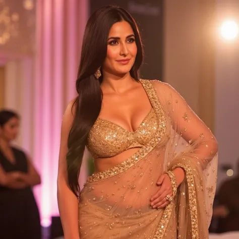 Katrina Kaif made a stunning appearance as she graced the function, effortlessly embodying the essence of a showstopper. She was adorned in an elegant saree that highlighted her toned body, featuring a large breast bralette that added a modern twist to the...