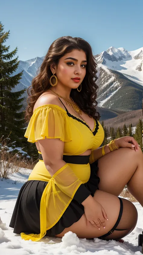 Thick,Outdoor image of 21yo in school school photo in school masterpiece, big thick hips,(photorealistic:1.7), best quality, huge breasts,thick wide hips, beautiful lighting, Eleanor Ukraine girl,A girl wearing traditional earrings and a neckpiece looking ...