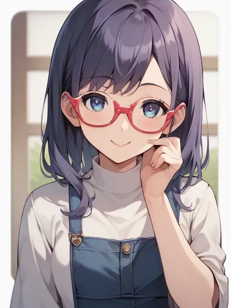  score_9,  score_8_  up the side ,  score_7_  up the side ,  score_6,  score_5_  up the side ,  score_4_  up the side anime 壊す，nsfw， uncensored， masterpiece,  top quality,  so beautiful,   are ridiculous,  1 girl,  heart-shaped framed glasses :1.3, ( large...