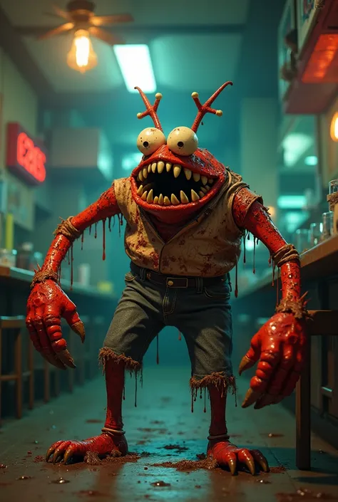 Mr crabs becomes a zombie