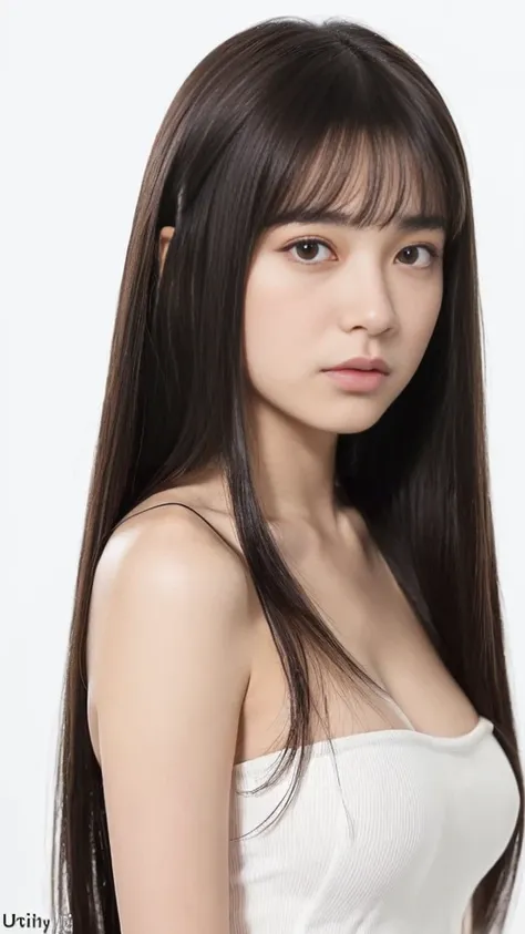 ( top quality:1.5), ( real :1.4), (ultra super detail:1.4), ( 1girl ), (Alone), (19-years-old idol girl), (cute face with droopy eyes), (medium height), (big breasts), (black slip), (long light brown hair with bangs), (bangs), ( expressionless), (idol girl...