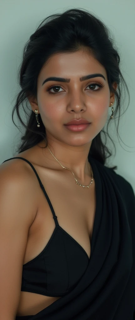 Super detailed depiction of a indian woman, ethereal character with pale, that softly frames her delicate face, giving her an angelic appearance.milf bosy, Her expressive eyes are filled with innocence and wonder, adding a sense of purity and gentleness to...