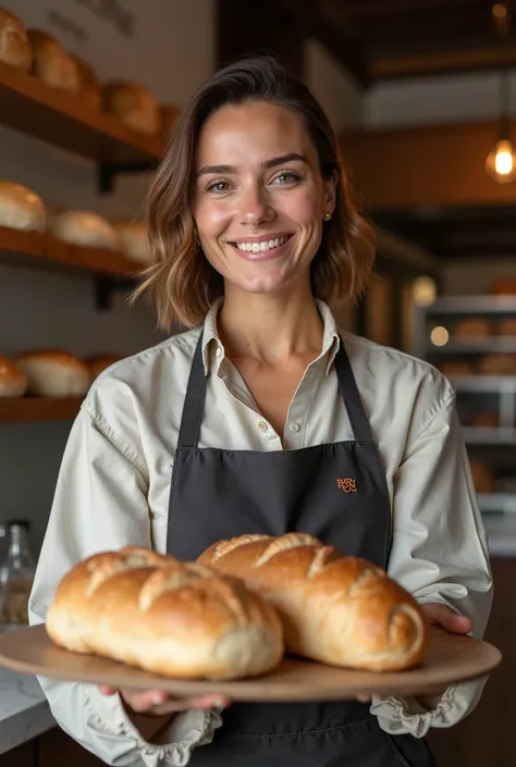 A video of a modern, intelligent, beautiful working woman who runs a bakery, a home, a family, a husband and a separate job ,  and whose breads are the best quality and price on the market, with innovations and gourmet tastes, that elegance is breathed in ...