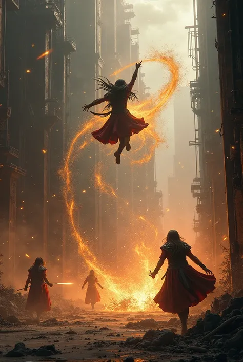 Create a detailed image of how you imagine the action scenes from the book Mistborn 