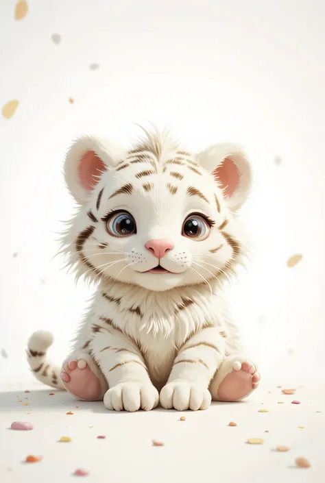 white tiger、 cute、 chibi、