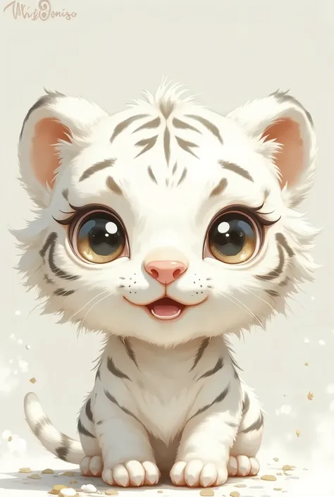 white tiger、 cute、 chibi、
