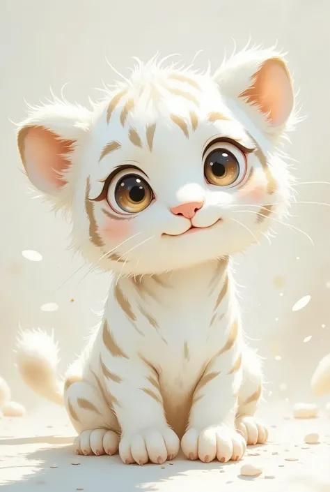 white tiger、 cute、 chibi、
