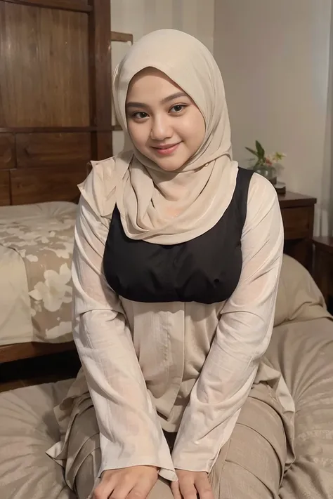  A selfie taken ,  Look at the full body , Luxurious details, 8k,  Natural , really, Amazing shots , ultra HD,
1 girl, 18 years, soft white face,  white skin,  Send emails ,   elegant white teeth ,  big breasts ,  wears a long white hijab that covers the b...