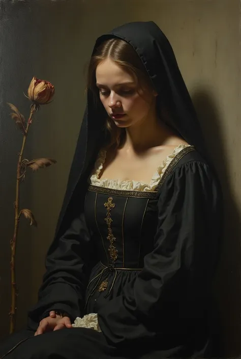 A Middle Ages style painting that subtly talks about a woman we would no longer like to love