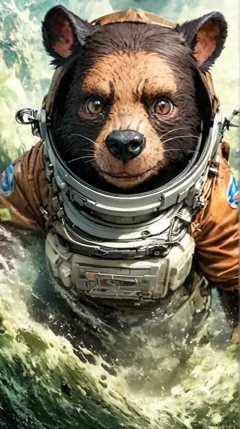  This image「Tasmanian devil in a spacesuit」is。Please make variations of this image