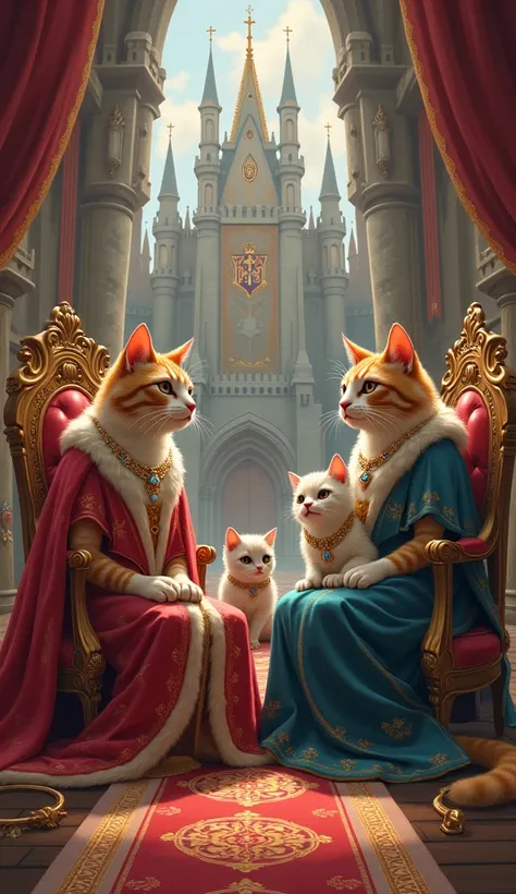 the cat family be a royal family in the castle