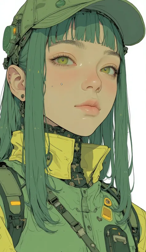 Close-up of a person dressed in green and yellow, Anime pictures inspired by Junpei Sato, Pixiv, what is it ?, okita sougo, Sincerity, persona 4, Chihiro ! fujisaki , Toru Narita, Sincerity yukimura, Tsukasa Dokite, Sincerity shinka, as an anime charact...