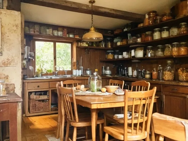 the small, cozy dining table, and the shelves filled with dried food jars, old recipes inherited from generation to generation.  This is the old country house you want to come back again.