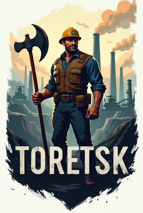 Toretsk city of miners logo