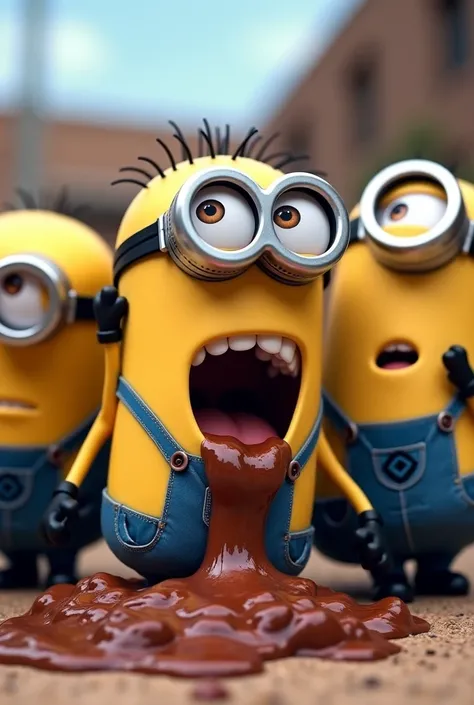 Minions eating poop