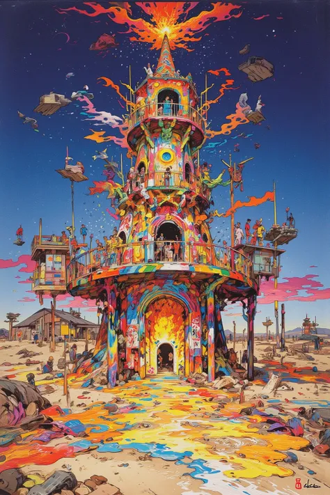   The Illusory Art of a Man in burningman Nevada ,A fiery crazy man with a strange sense of humor, Black Rock City , psychedelic surreal art,Shamanic Horror LSD Art ,  Terrible Surrealist Art , dmt Death of Ego  , Psychedelic Space Horror , DMT Egodes , Sh...