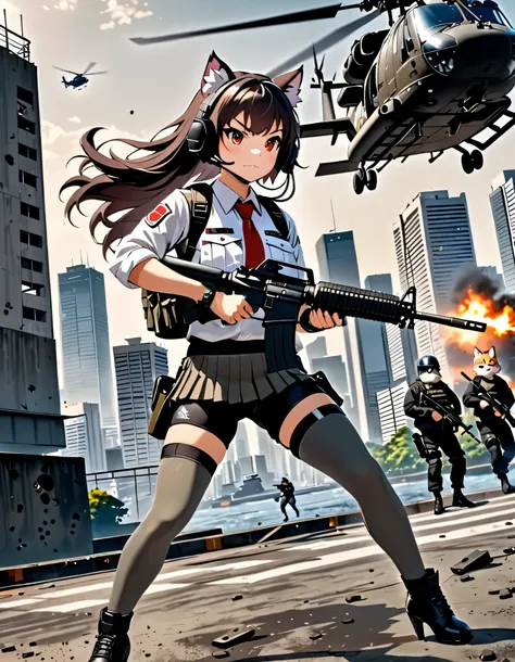 (female right hand, holding gun, finger on trigger)