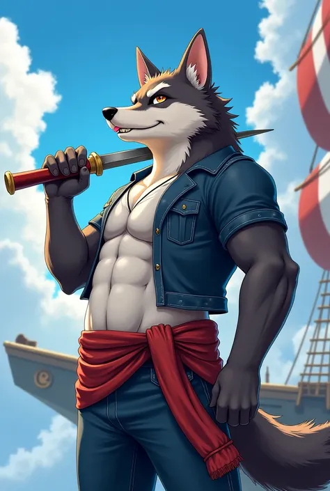 (detailed background:1.2),(sky,cloud,ship,flyingcraft,pirate,sailor costume),(rewarding, masterpiece ,best quality ,high quality, shaded, 8K),(kemono,furry,anthro),(by darkgem, by sindenbock, by taran fiddler, by burnbuckie, by nezumi, by sindoll),(anthro ...