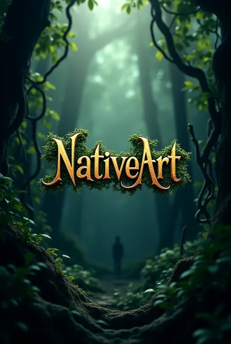 Create realistic logos with the name Nativart that is related to nature and mystery